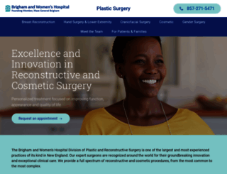 plasticsurgery.brighamandwomens.org screenshot