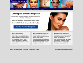 plasticsurgeryx.com screenshot