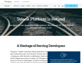 platform.telerik.com screenshot