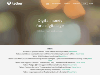platform.tether.to screenshot