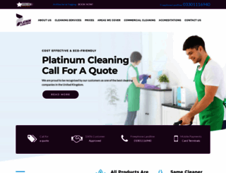 platinum-cleaners.co.uk screenshot