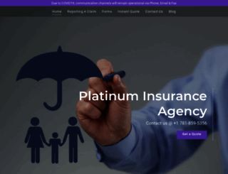 platinuminsuranceagency.com screenshot