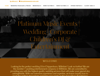 platinummusicevents.co.uk screenshot