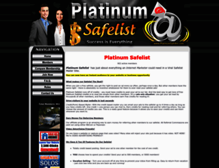 platinumsafelist.com screenshot
