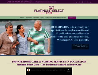 platinumselectnursing.com screenshot