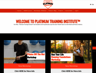 platinumtraininginstitute.com screenshot
