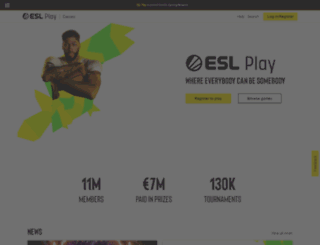play.eslgaming.com screenshot