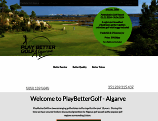 playbettergolf-algarve.com screenshot