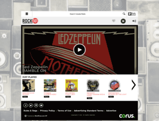 player.rock101.com screenshot