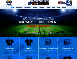 playerscollegeshowcase.com screenshot