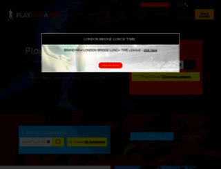 playfiveaside.com screenshot