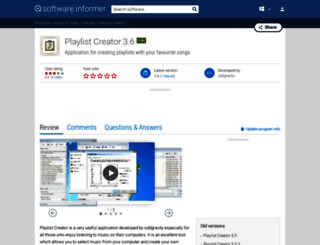 playlist-creator.informer.com screenshot