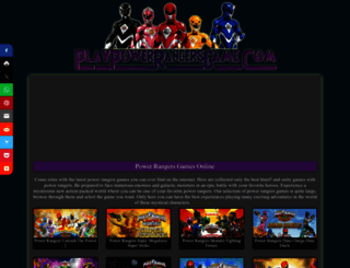 playpowerrangersgame.com screenshot