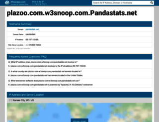 plazoo.com.w3snoop.com.pandastats.net.ipaddress.com screenshot