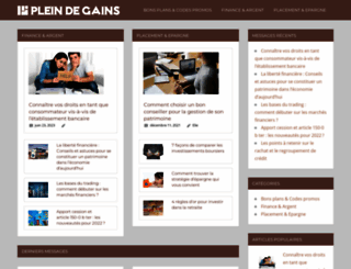 pleindegains.com screenshot