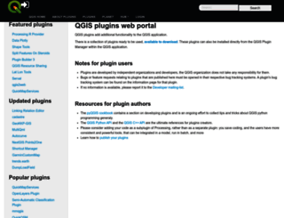 plugins.qgis.org screenshot