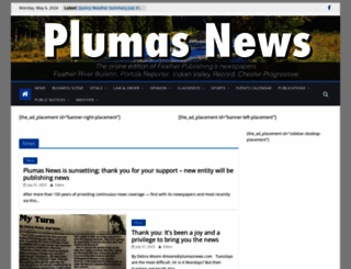 plumasnews.com screenshot