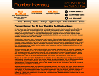 plumberhornsey.co.uk screenshot