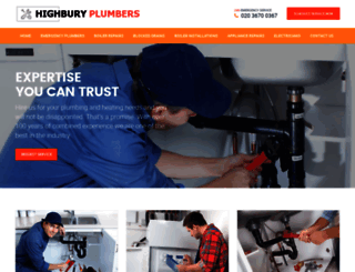 plumbers-highbury.co.uk screenshot