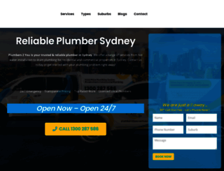 plumbers2you.com.au screenshot