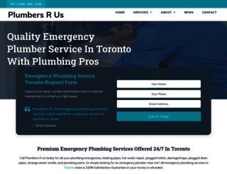 plumbersrus.ca screenshot