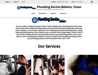 plumbingservicebellaire.com screenshot