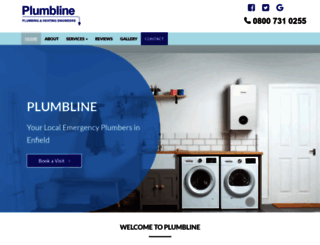 plumblineemergencyplumbers.co.uk screenshot