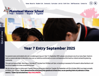 plumsteadmanor.com screenshot