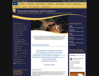 plumsted.schoolwires.net screenshot