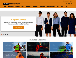 plusembroidery.com.au screenshot