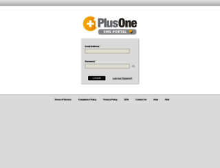 plusone.transmitsms.com screenshot