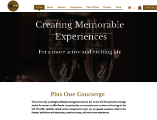 plusoneconcierge.com screenshot