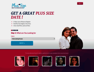 plussizematchmaker.com screenshot