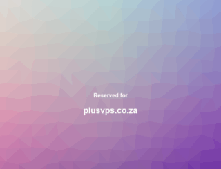 plusvps.co.za screenshot