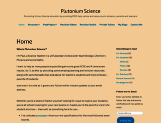 plutoniumscience.com screenshot