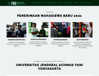 pmb.unjaya.ac.id screenshot