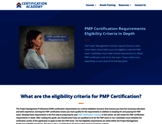 pmpcertificationrequirementshq.org screenshot