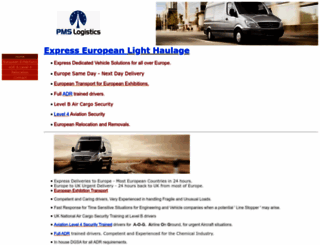 pmslogistics.co.uk screenshot