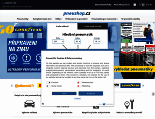 pneushop.cz screenshot
