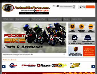 pocketbikeparts.com screenshot