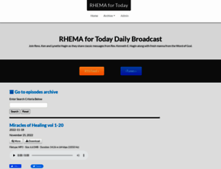 podcasts.rhema.org screenshot