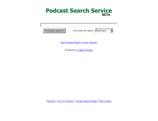 podcastsearchservice.com screenshot
