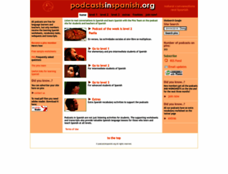 podcastsinspanish.org screenshot