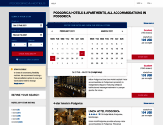 podgorica-hotels.com screenshot