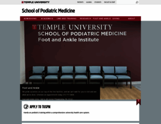podiatry.temple.edu screenshot