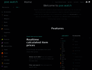 poe.watch screenshot