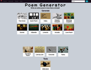 poem-generator.org.uk screenshot