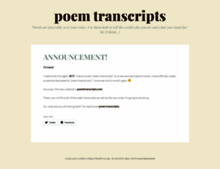 poemtranscripts.wordpress.com screenshot