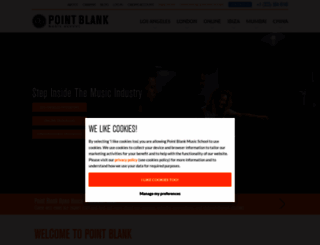 pointblankmusicschool.com screenshot