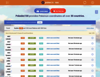 pokedex100.com screenshot